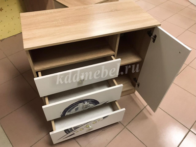 Комод Форсаж (Дуб сонома/Белый)