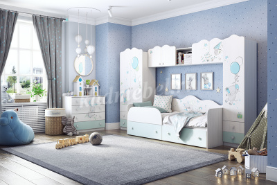 Комод Бонни зверята (Рамух белый/Кенди)