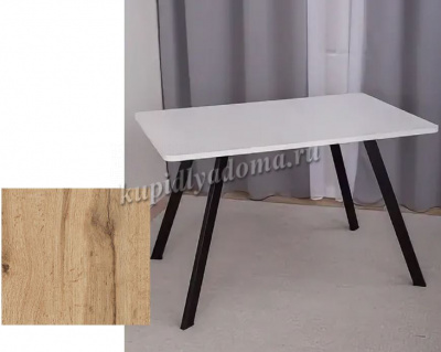 Стол обеденный прямоугольный (Дуб вотан/Каркас черный)