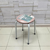 Табурет круглый Пенёк-220 крепкий (Пыльная Роза)