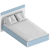 Кровать Бриз 1.6 с настилом (Дасти грин/Белый лофт)