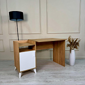 Стол компьютерный Ирис (Дуб крафт золото/Белый)