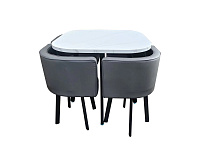 Обеденный стул DC-804 (Серый/Каркас черный) УЦЕНКА