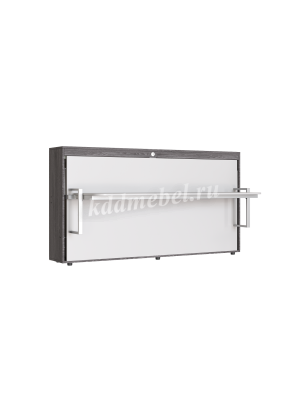 Раскладушка-кабинет 900 кровать односпальная (Черный ясень/Перламутр)