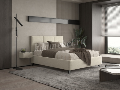 Кровать Индиго 1.8 с подъемным механизмом (Шинилл/Бежевый лён)