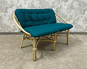 Диван двухместный RJG-Princess (Ротанг №4, ткань JPN DRILL 034)