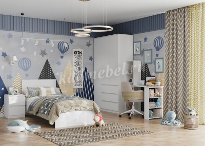 Шкаф угловой Бьянко (Белый лофт)