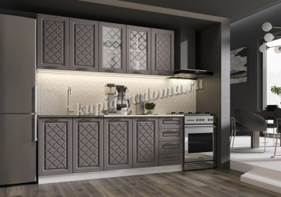 Кухня Агава 2,0 б/м, б/с столешница 1200  (Трюфель)