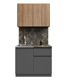 Кухня Лето 1,0 (Графит/Дуб чарльстон)