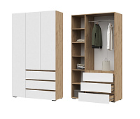 Шкаф Хелен 3-х створчатый ШК 06 (Крафт золотой/Белый)