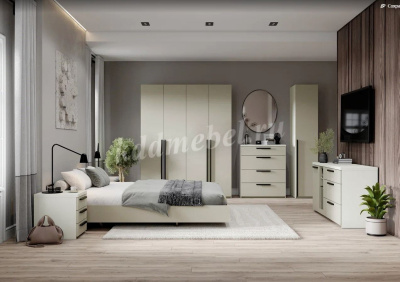 Комод Мята 0.8 (Белый/Шелковый камень)