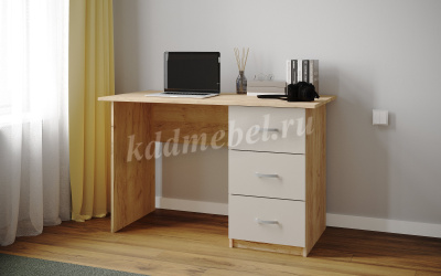 Стол письменный Сити-1 (Дуб крафт золотой/Кашемир)