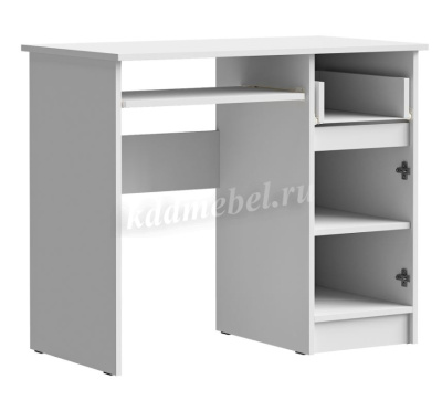 Стол письменный правый Лето МС-1 (Белый)