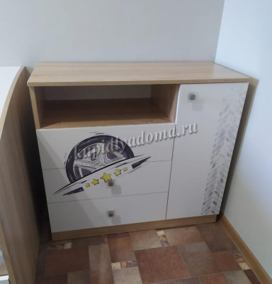 Комод Форсаж (Дуб сонома/Белый)