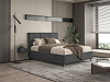 Кровать Индиго 1.8 с подъемным механизмом (Микровелюр/Графит)