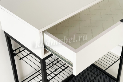 Обувница Краш (Черный муар/Белое дерево)