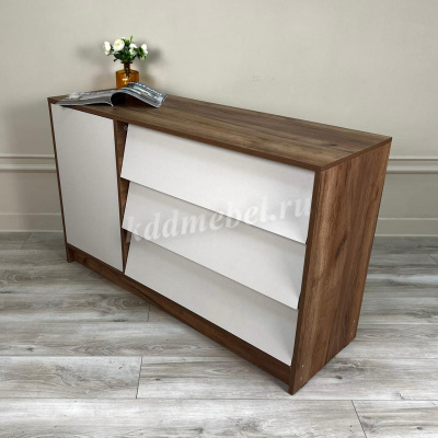 Комод Рейн 1200 (Дуб крафт табачный/Кашемир)