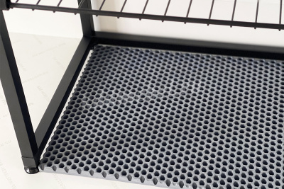 Обувница Краш (Черный муар/Белое дерево)