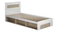 Кровать Палермо 3-Ю 0.9 с подъемным механизмом (Ясень шимо светлый/Белый глянец)