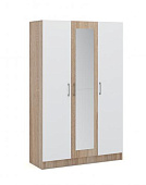 Шкаф 3-х дверный с зеркалом Алёна (Дуб сонома/Белый)