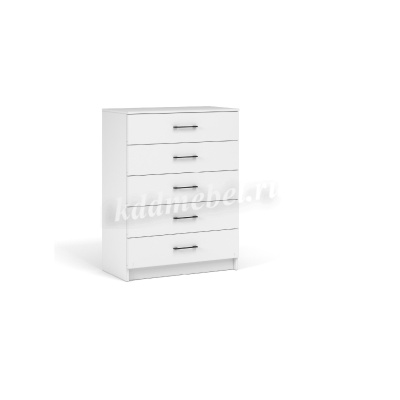 Комод 5 ящ. Чикаго Вайт (Белый)