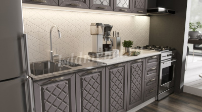 Кухня Агава 2,0 б/м, б/с столешница 1200  (Трюфель)