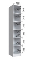 ТЭКС_Шкаф Мадрид (0,4)_наполнение_белый