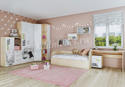 Кровать Сенди с ящиками (Дуб сонома)