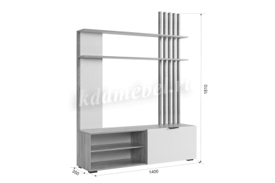 Гостиная Бери (Дуб крафт золотой/Белое дерево)