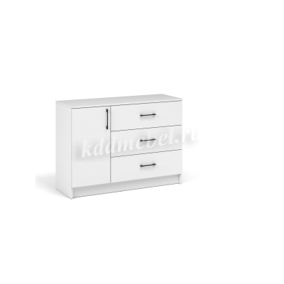 Комод 1д.3 ящ. Чикаго Вайт (Белый)