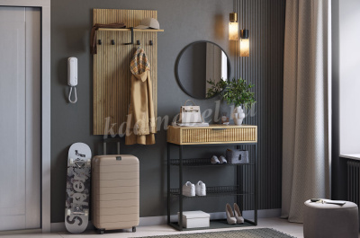 Вешалка Бодрум-1 (Дуб крафт золотой)