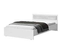 Кровать Лето 1.2 с настилом (Белый/Цемент светлый)