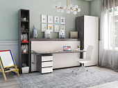 Тумба подкатная (Черный ясень/Перламутр)