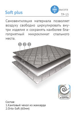 Наматрасник Topper Софт+ 1200*2000