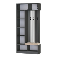 Прихожая Руэлла_Центральная секция графит серый внутр