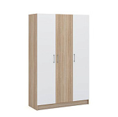 Шкаф 3-х дверный без зеркал Алёна (Дуб сонома/Белый)