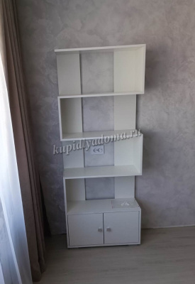 Стеллаж Ромео-2 (Белый древесные поры)