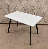 Стол обеденный прямоугольный (Белый/Каркас черный)