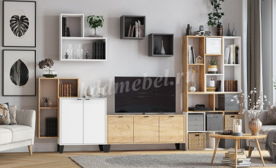 Стеллаж открытый ГС-1 Гира (Белый)