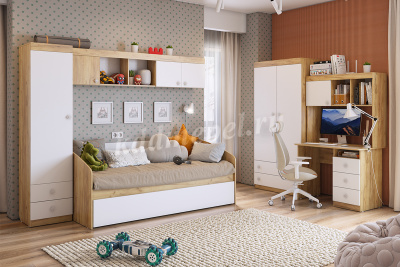 Комод Форсаж (Дуб крафт золотой/Белый)