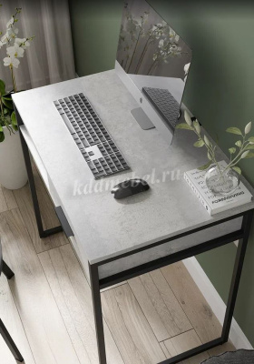 Стол письменный Стелла (Цемент светлый/Черный)