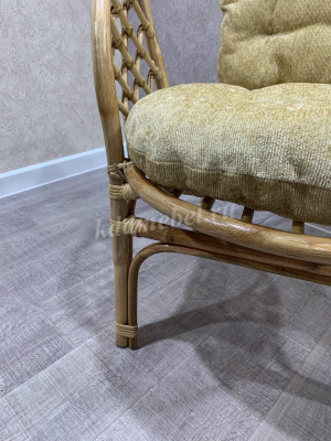 Кресло RJG-Bahama (Ротанг №4, ткань Mulan 141)