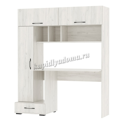Стол компьютерный ПКС-1 (Дуб крафт белый)