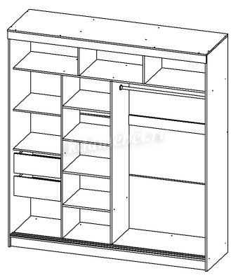 Шкаф-купе Рикко 2.0 (Венге)