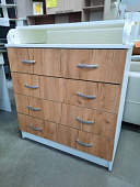 Комод пеленальный ВВР (ЛДСП) (Белый/Дуб крафт золотой)