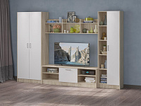 Гостиная Глория ТВА (Дуб сонома/Белый)