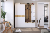 Прихожая Бери К3 Крафт золотой Дерево белое