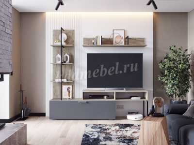 Гостиная Элирия (Крафт серый/Графит)