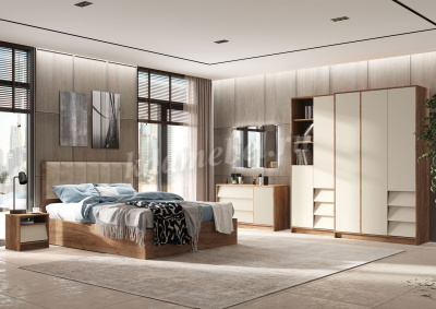 Комод Рейн 1200 (Дуб крафт табачный/Кашемир)