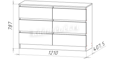 Комод Ницца НЦ.07 (Белый)